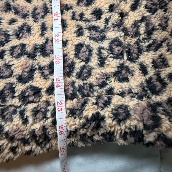 ✨NWT! Calvin Klein Women’s Leopard Print Faux Fur Zip-Up Jacket – Size XL - Picture 5 of 10